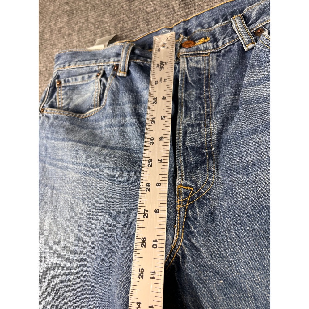 Levi's 504 Straight Leg Jeans Mens 36x34 Blue Medium Wash Red Tab Denim - Picture 3 of 12